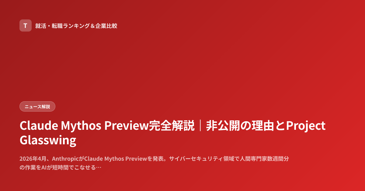 Claude Mythos Preview完全解説｜非公開の理由とProject Glasswing